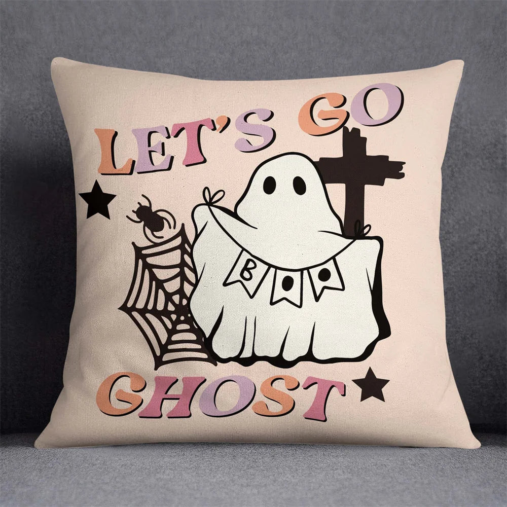 45X45Cm Halloween Horror Cushion Cover Pumpkin Printed Throw Pillows Living Room Sofa Decorative Pillow Case Car Decor