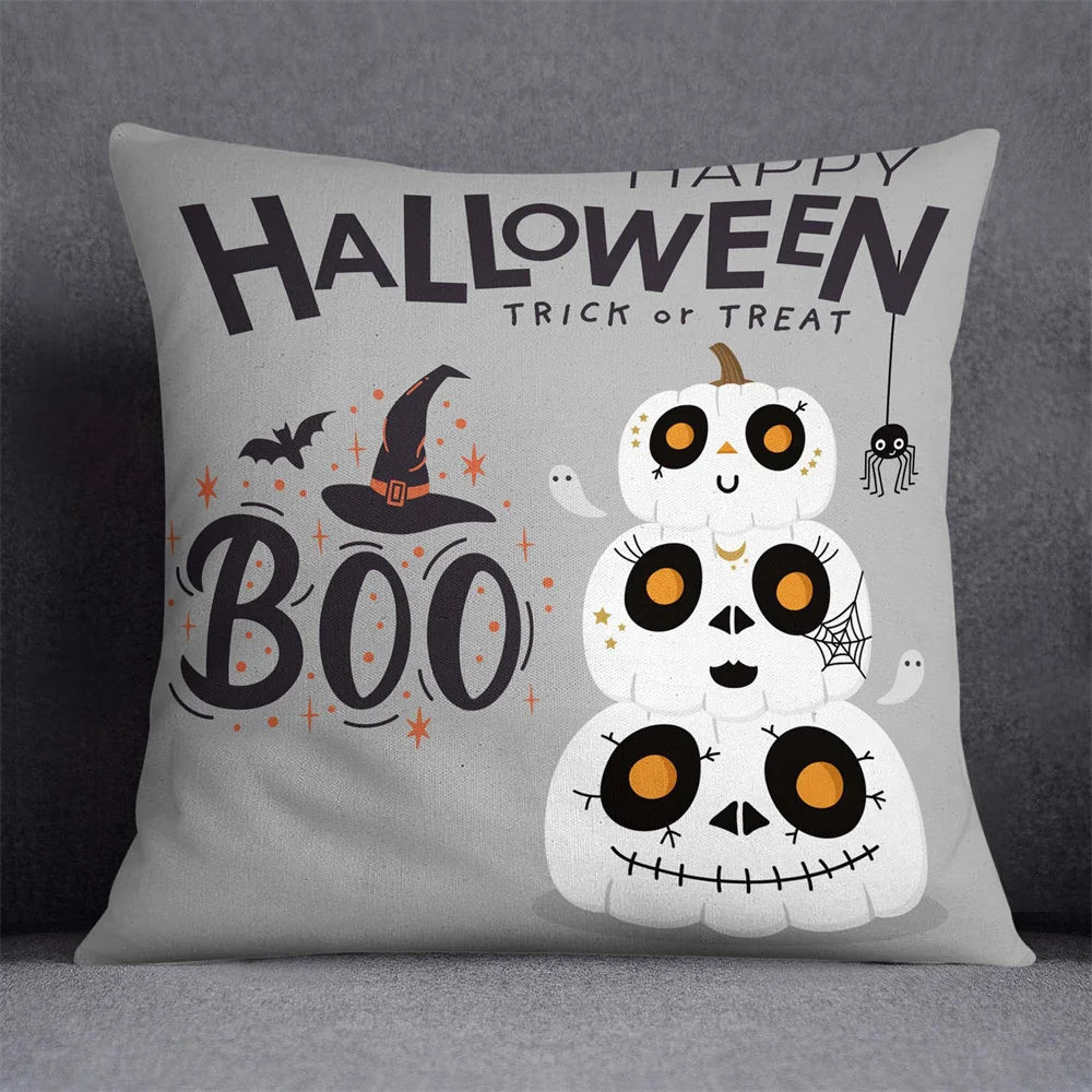 45X45Cm Halloween Horror Cushion Cover Pumpkin Printed Throw Pillows Living Room Sofa Decorative Pillow Case Car Decor