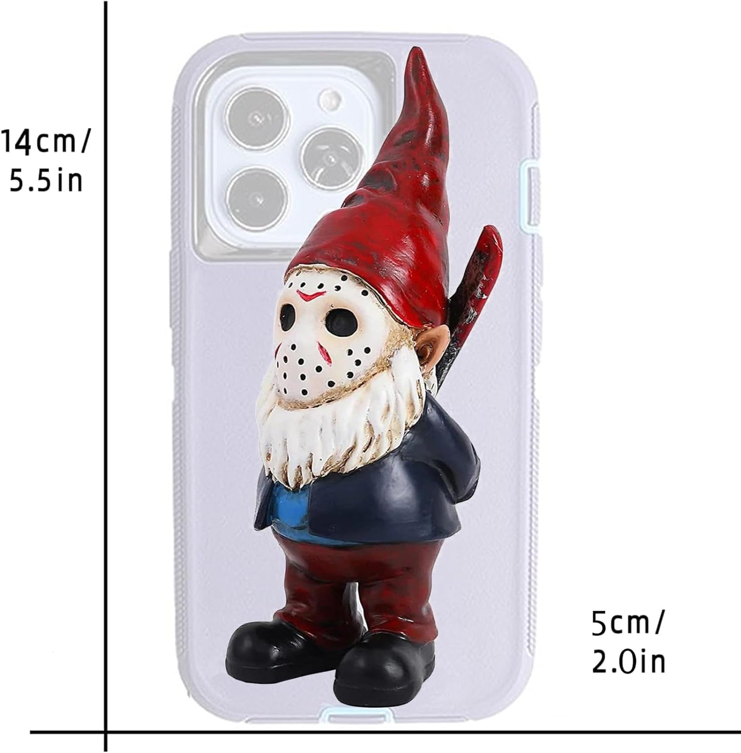 "Spooktacular Indoor Halloween Gnome Statue - Perfect Horror Decor for Your Home & Garden!"