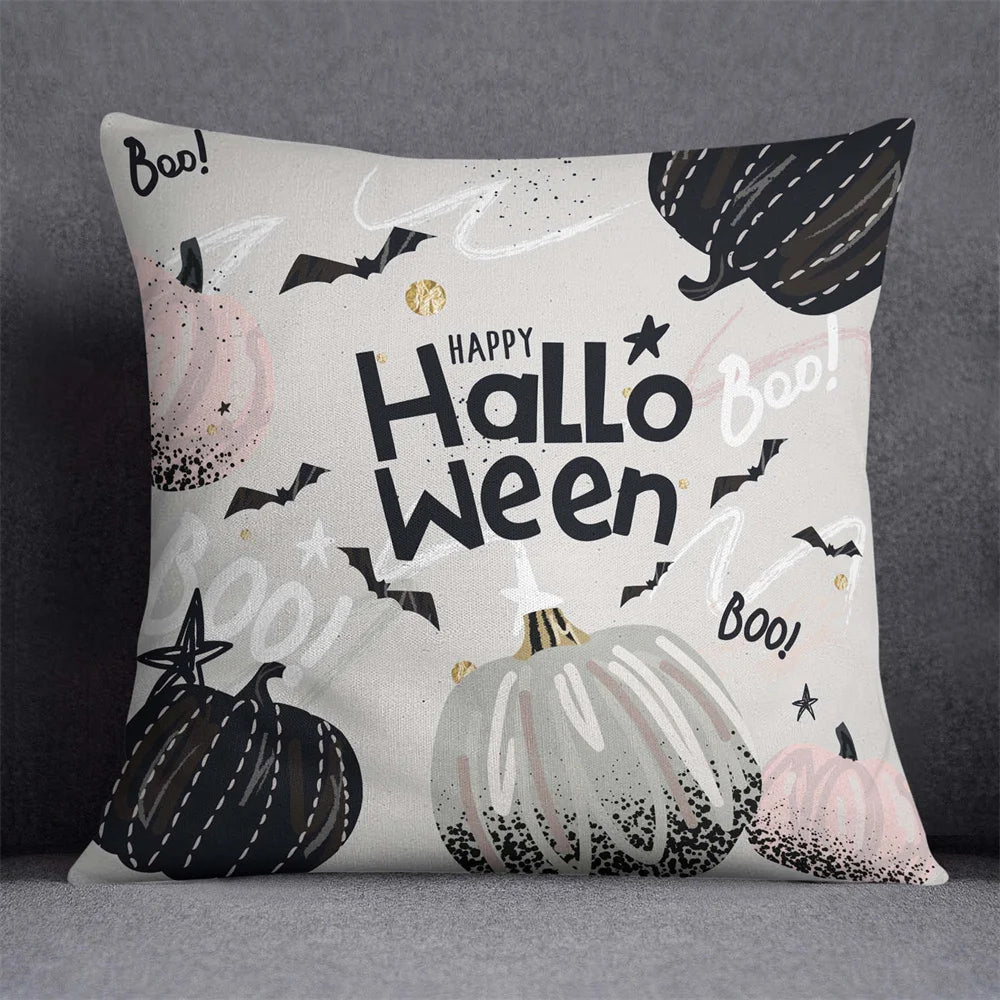 45X45Cm Halloween Horror Cushion Cover Pumpkin Printed Throw Pillows Living Room Sofa Decorative Pillow Case Car Decor