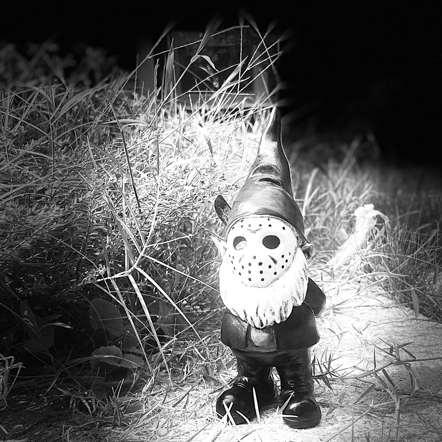 "Spooktacular Indoor Halloween Gnome Statue - Perfect Horror Decor for Your Home & Garden!"